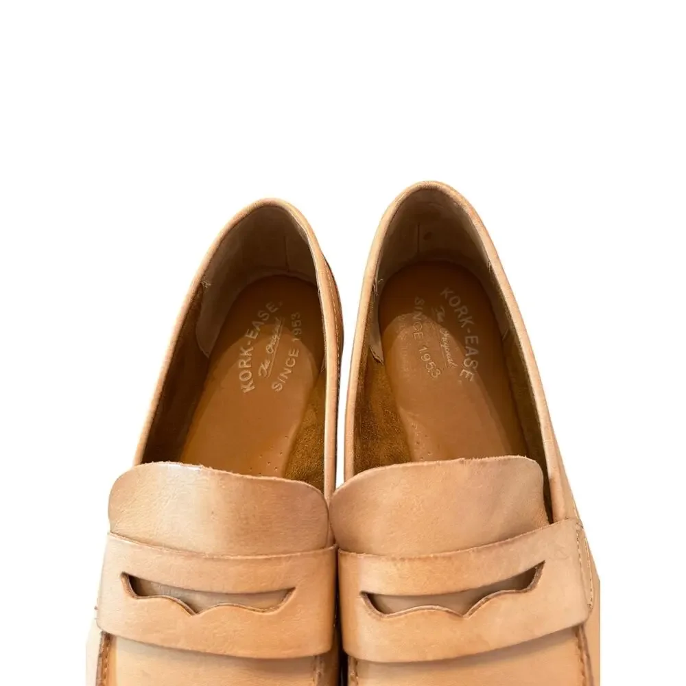 Kork-Ease Women's Light Brown Pisa Vacchetta Slip On Loafers Size 9.5 M